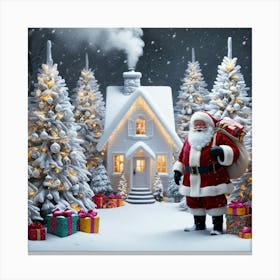 Santa Claus In The Snow 1 Canvas Print