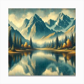 Cropped Mountain Landscape Canvas Print