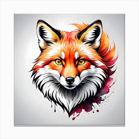 Fox Head 11 Canvas Print