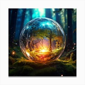 Firefly Glowing Magic Ball In A Mystical Fairytale World 74304 (2) Canvas Print