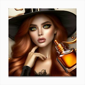 Halloween Witches Makeup Canvas Print