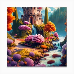 A beautiful and wonderful castle in the middle of stunning nature 2 Canvas Print