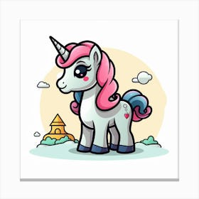 Cute Unicorn 597 Canvas Print