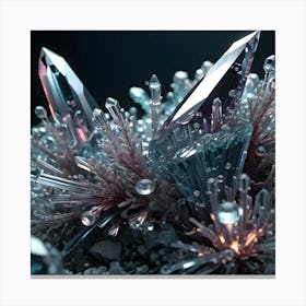 Microscopic View Of Crystal 8 Canvas Print