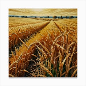 Golden Wheat Field Canvas Print