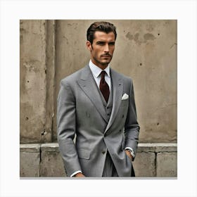 Beautiful Fashionable Man From European Origin Canvas Print