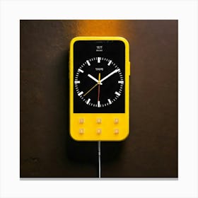 Yellow Clock Canvas Print