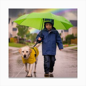 A Photo Of A Young Boy Walking His Dog I Uqqvtltqszsa Sabax7bbg 5popvntwstmnrybpsvaq1w Canvas Print