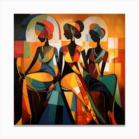 Three African Women 9 Canvas Print