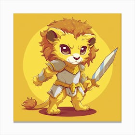Knight Lion Canvas Print
