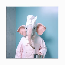 Chef Elephant Canvas Print