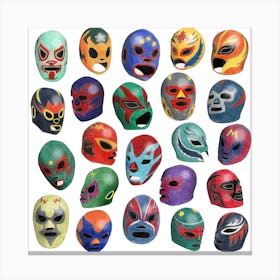 Masks Square Canvas Print