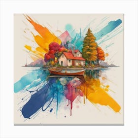 Stunning watercolor landscapes 4 Canvas Print