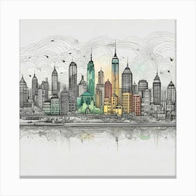 New York City Skyline 105 Canvas Print