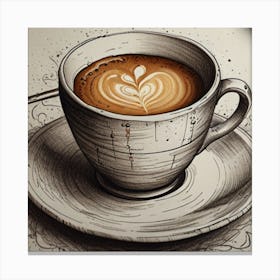 Coffee Latte Canvas Print