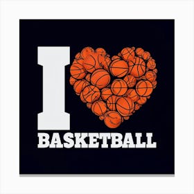 I Love Basketball 1 Canvas Print