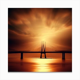 Sunset Over The Bridge Canvas Print