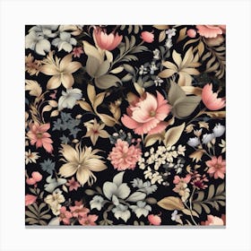 Floral Wallpaper 1 Canvas Print