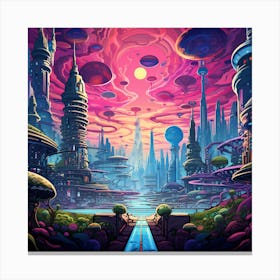 Futuristic City 36 Canvas Print