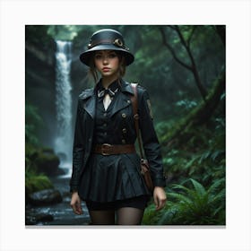 Girl In A Hat Canvas Print