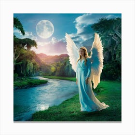 Angel In The Forest Canvas Print