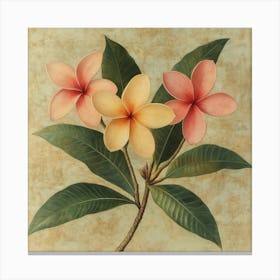 Hawaiian Plumeria Canvas Print