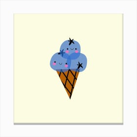 Blueberry Ice Cream Canvas Print