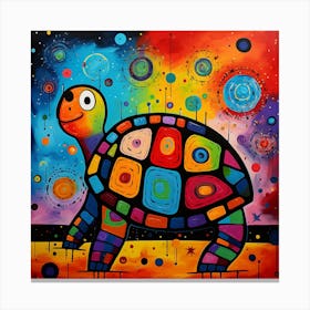 Colorful Turtle 4 Canvas Print