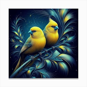 Adorable Canaries Canvas Print