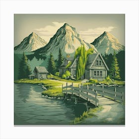 House By The Lake 1 Canvas Print