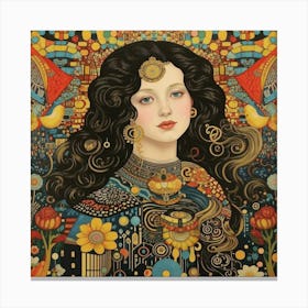 Lady In Gold Canvas Print
