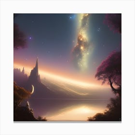 Galaxy Landscape Canvas Print