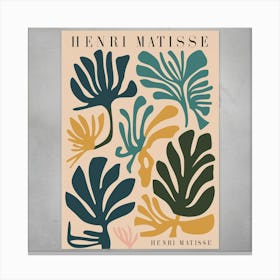 Botanical Elegance Matisse Inspired Bathroom Poster (2) Canvas Print