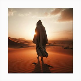 Man Walking In The Desert Canvas Print