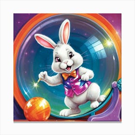 Rabbit In A Magic Ball Canvas Print