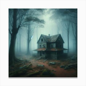 Haunted House In The Woods 1 Canvas Print
