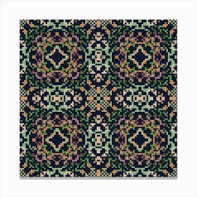 Decorative background made from small squares. 9 Canvas Print