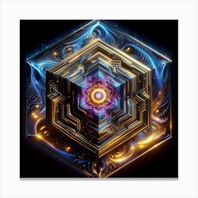 Geometric Cube Canvas Print