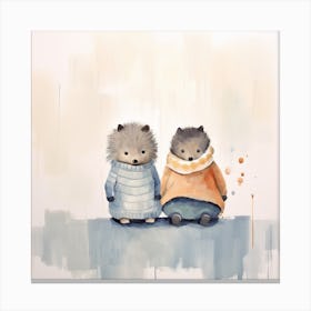 Little Hedgehogs Canvas Print