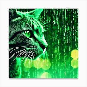neon cat Canvas Print