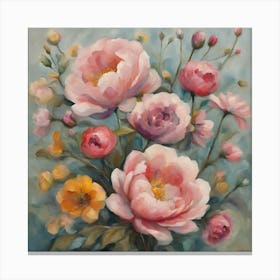 Pink Peonies Canvas Print