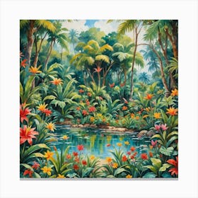 Tropical Jungle 1 Canvas Print