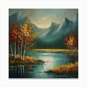 Autumn On The Lake Canvas Print