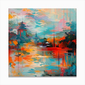 Asian Landscape Painting Canvas Print