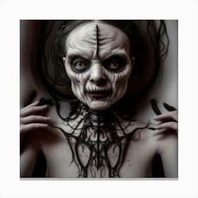 Woman Dressed As A Vampire Canvas Print