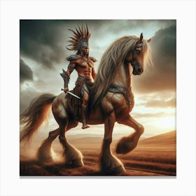 Warrior On Horseback Canvas Print