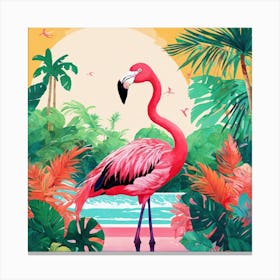 Pink Flamingo Canvas Print