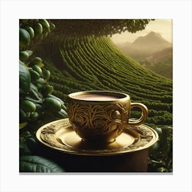 Coffee Cup In The Forest 5 Canvas Print