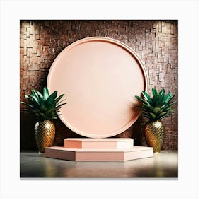 Stage With Pineapples Canvas Print