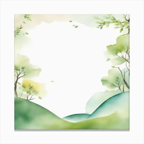 Watercolor Landscape Canvas Print